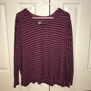 Free People Striped Loose Shirt